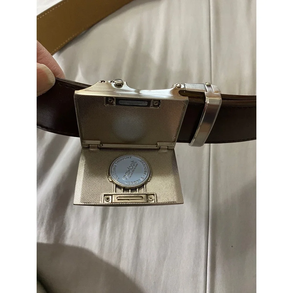 Nexbelt PreciseFit Ratchet Belt Men One Size Brown Leather No Holes Buckle